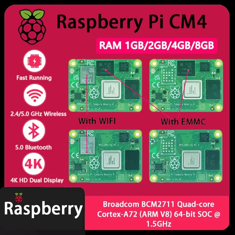 라즈베리 파이 CM4, 1GB/2GB/4GB/8GB R - Raspberry Pi Compute Module 4 8Gb 32Gb 리뷰 및 가격